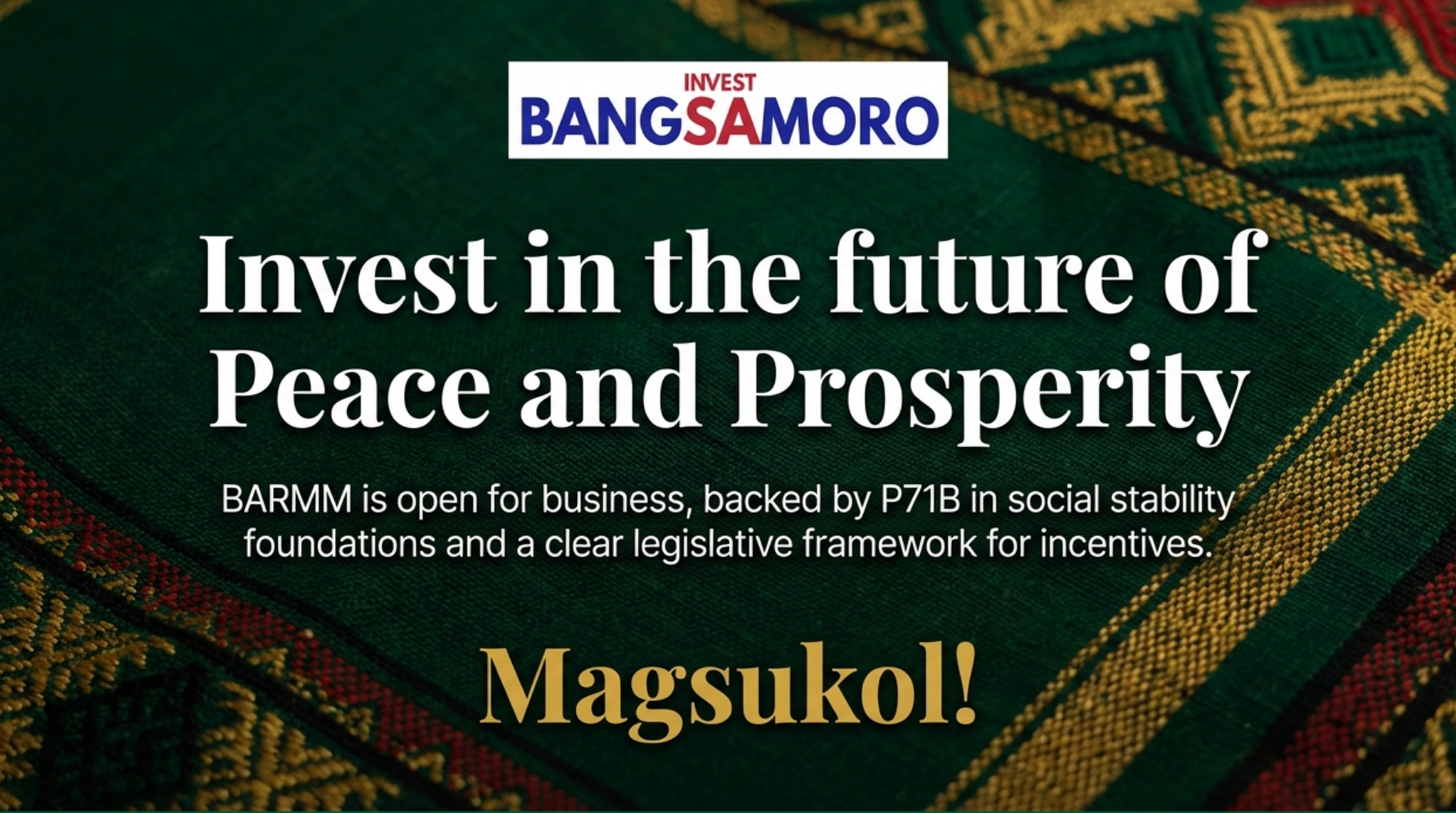 Invest in Bangsamoro